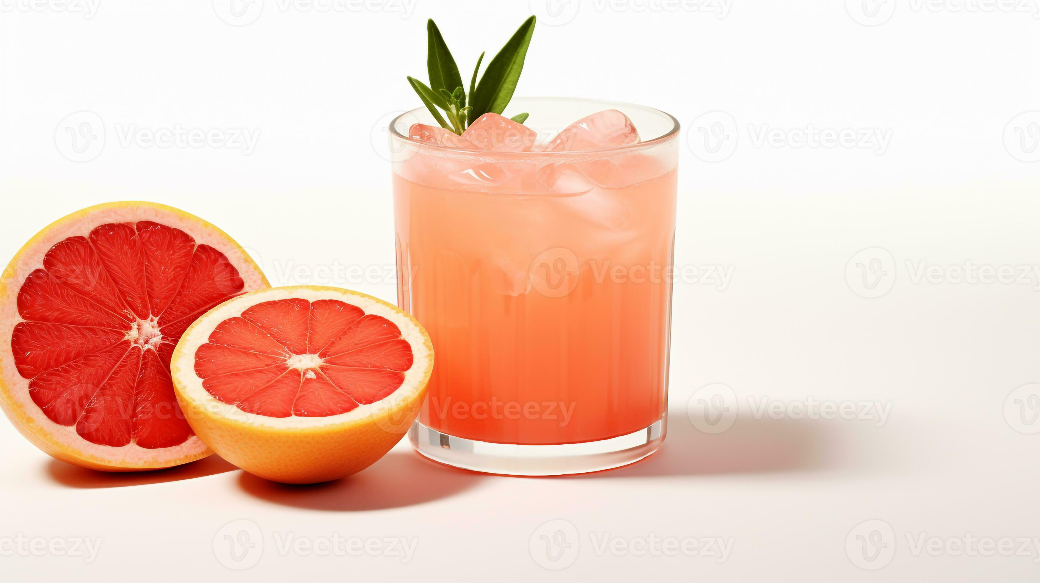 Photo of a Grapefruit Spritzer drink isolated on white background