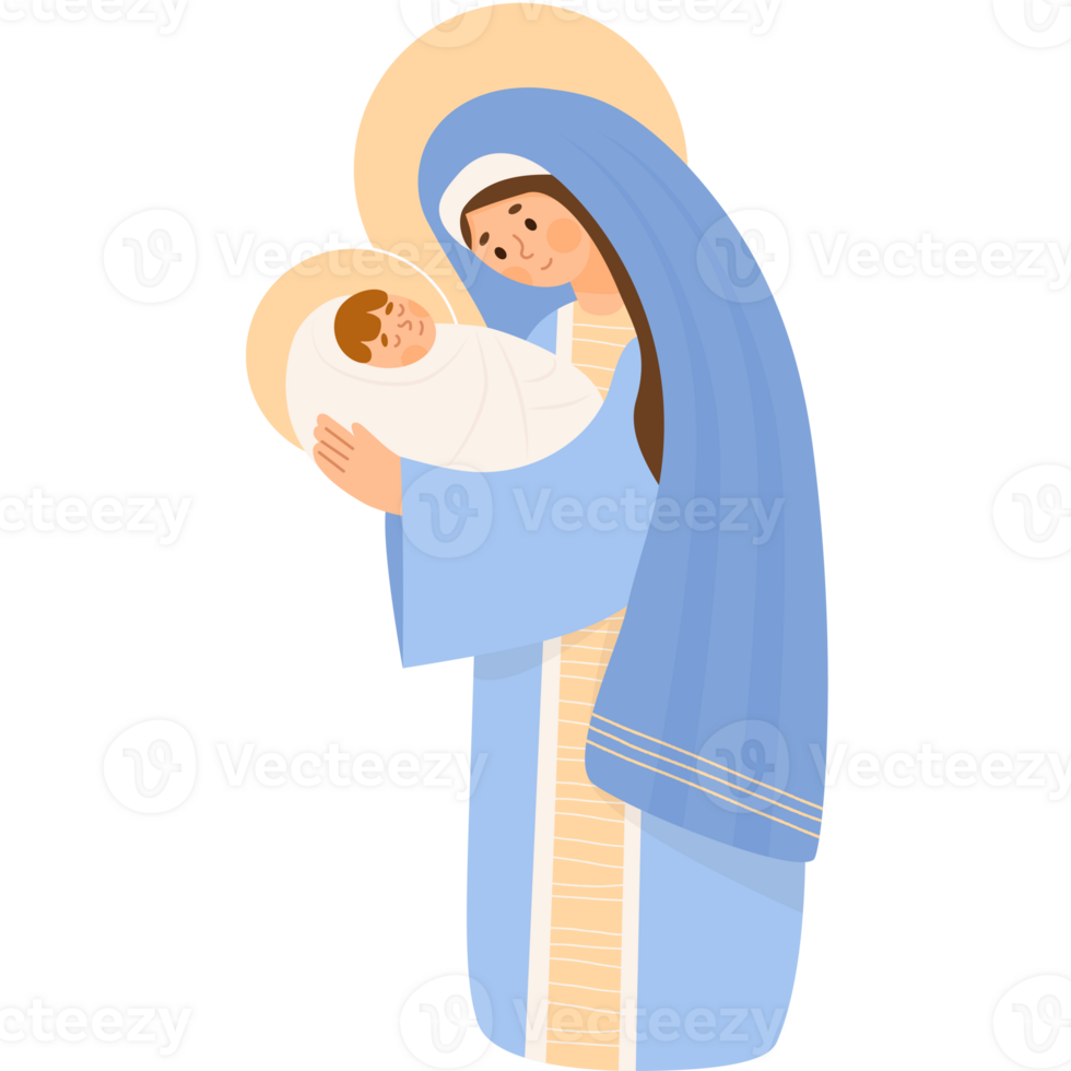 Virgen María con bebé Jesús Cristo png