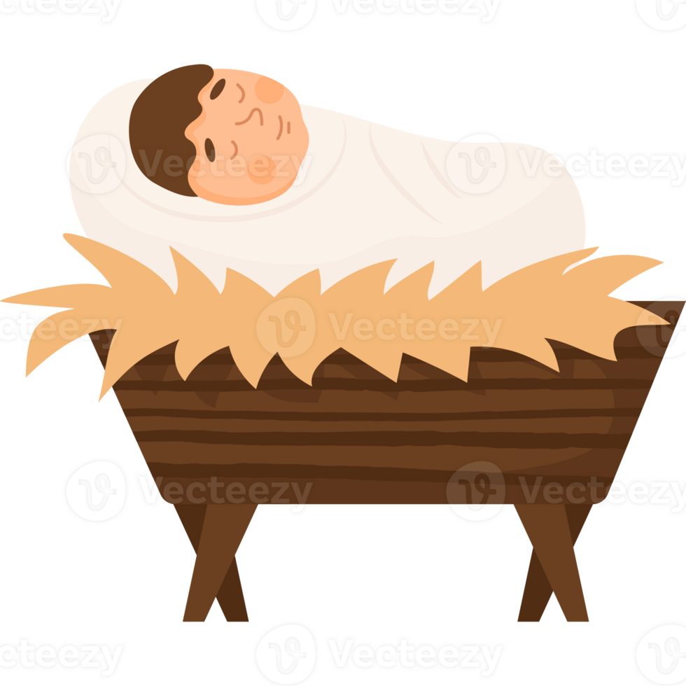 baby in manger png