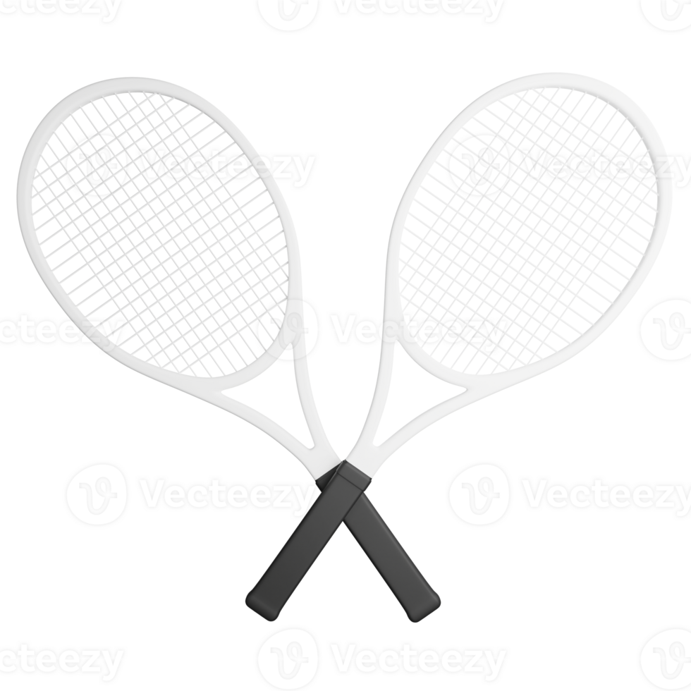 Tennis symbol clipart flat design icon isolated on transparent background, 3D render sport and exercise concept png