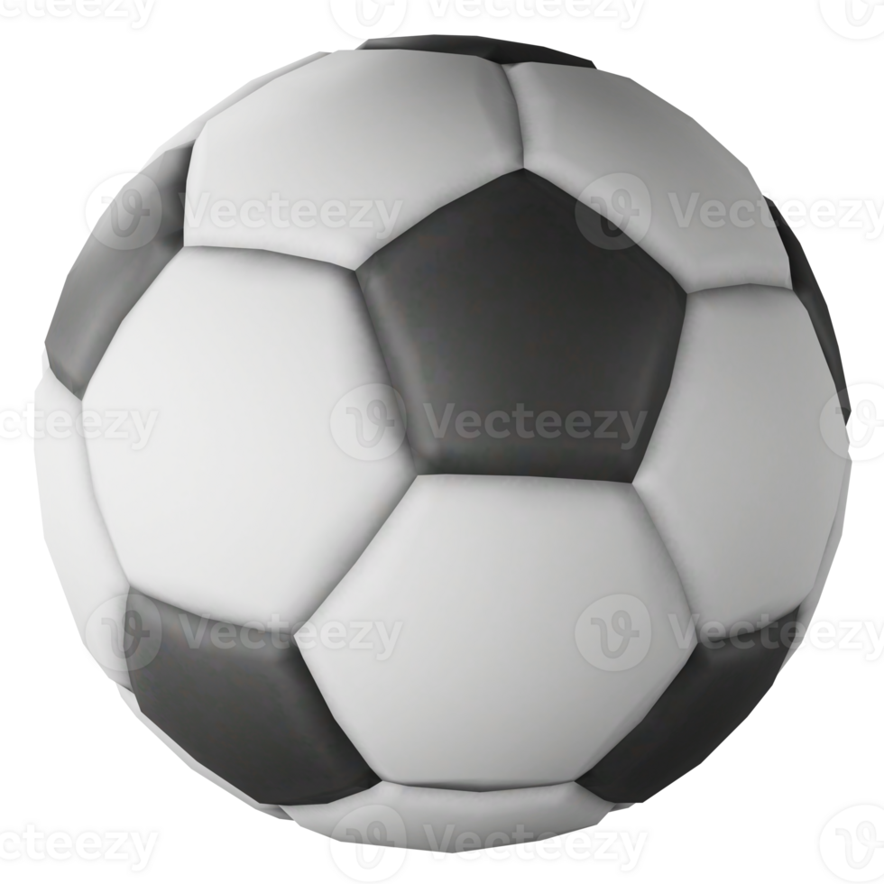 Football clipart flat design icon isolated on transparent background, 3D render sport and exercise concept png