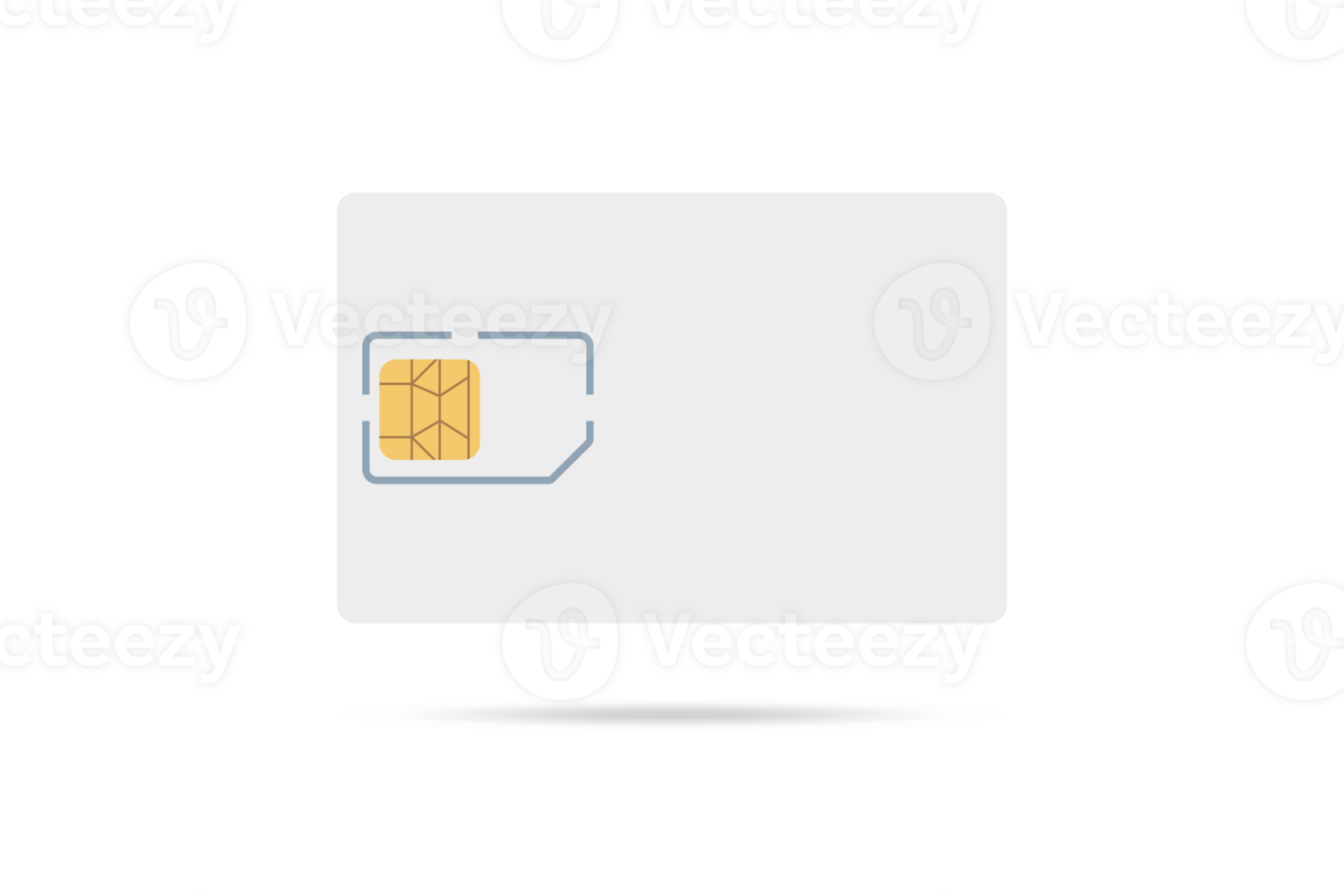 Sim card object realistic icon png