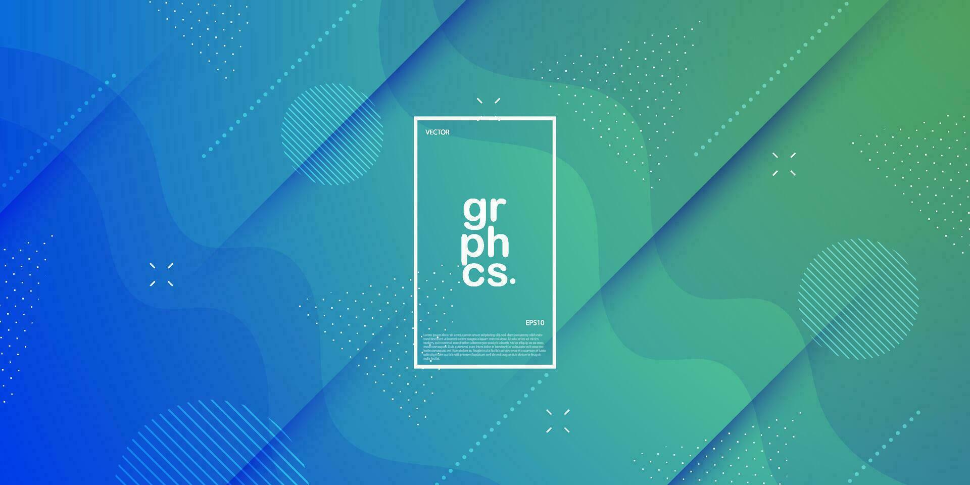 Modern abstract colorful bright blue and green gradient illustration background with simple triangle pattern. Cool banner design. Eps10 vector