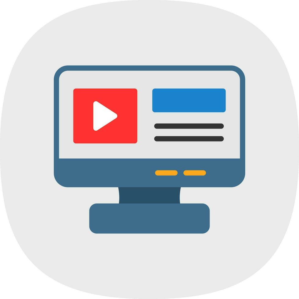 Online Streaming Vector Icon Design