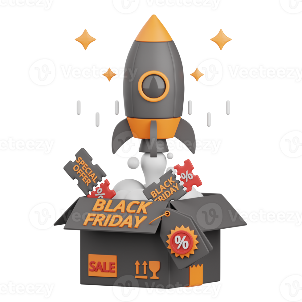 3d tolkning svart fredag särskild erbjudande isolerat användbar för försäljning, rabatt, promo och marknadsföring png