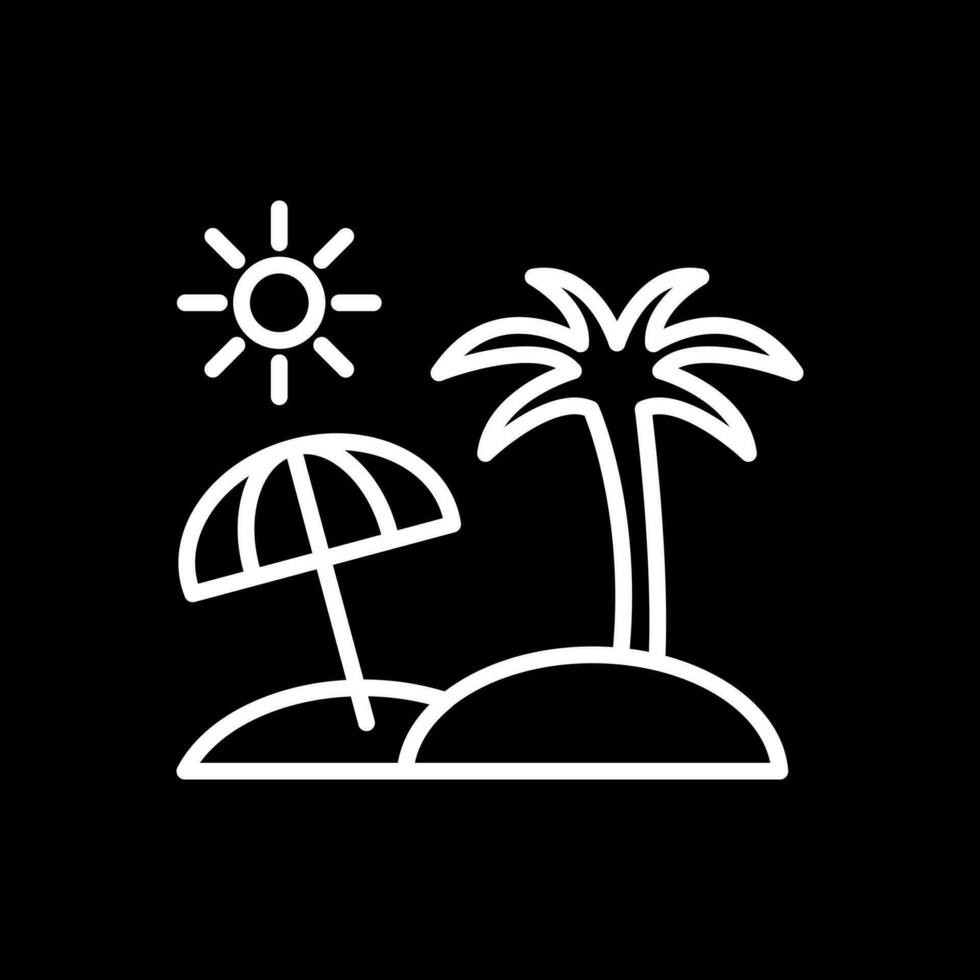 diseño de icono de vector de playa