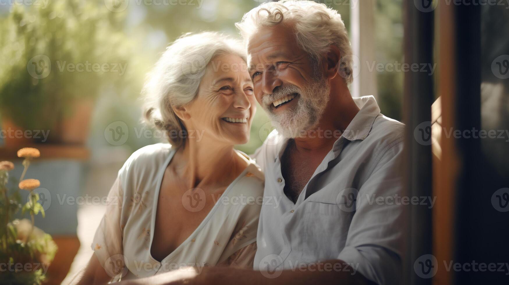 Elder couple - Happy Life - Generative AI, AI generated image photo