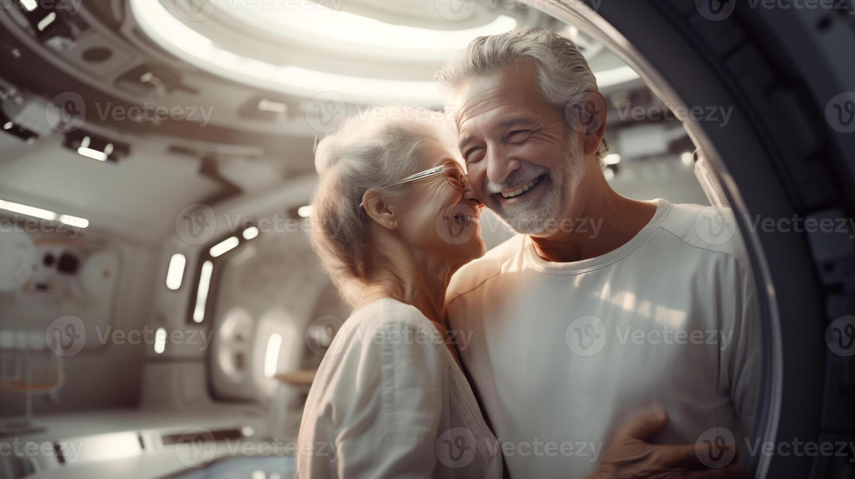 Elder couple - Happy Life - Generative AI, AI generated image photo