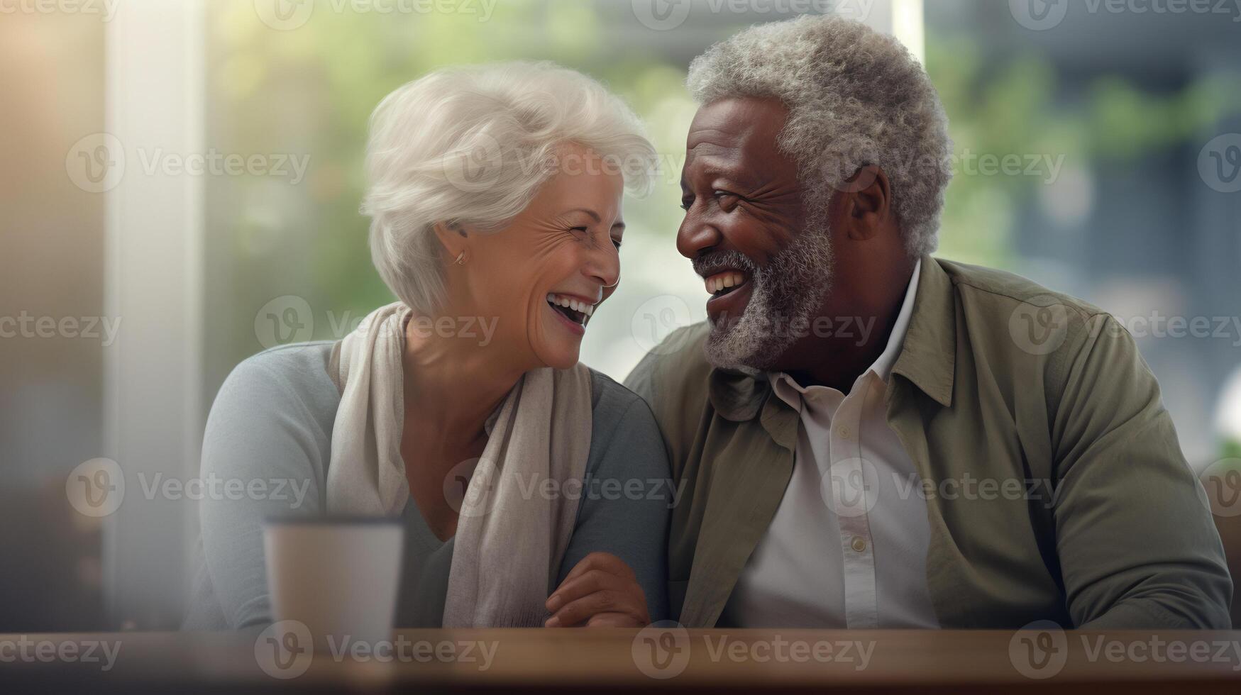 Elder couple - Happy Life - Generative AI, AI generated image photo