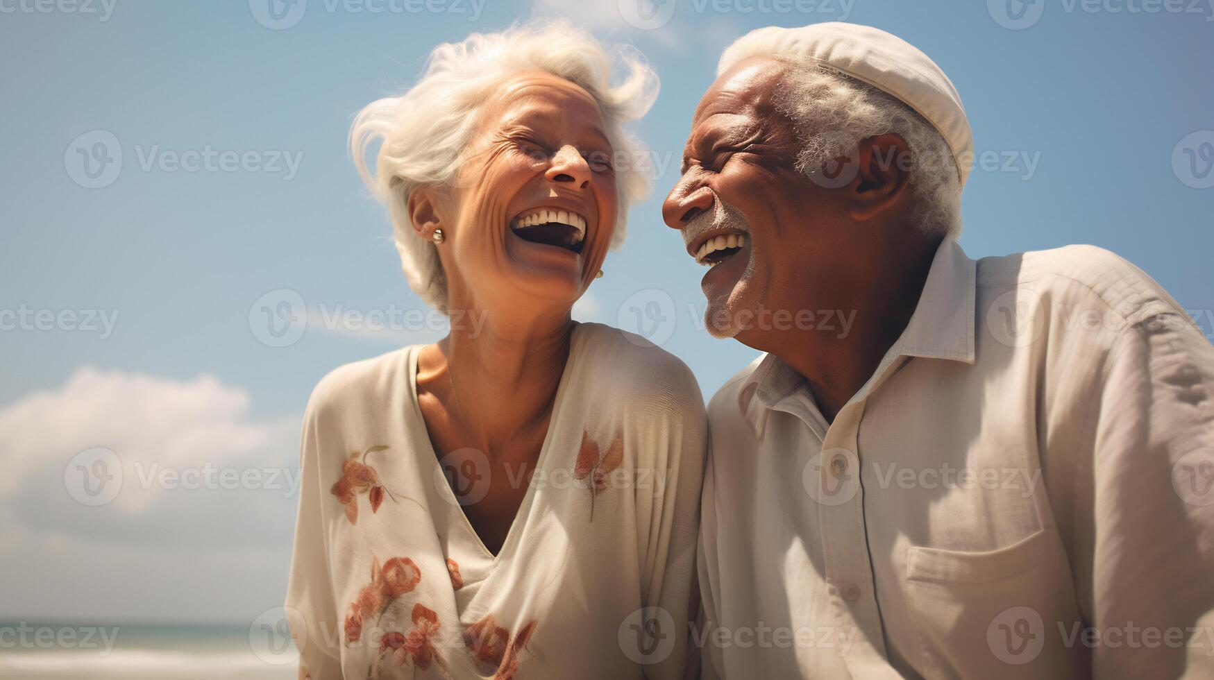 Elder couple - Happy Life - Generative AI, AI generated image photo