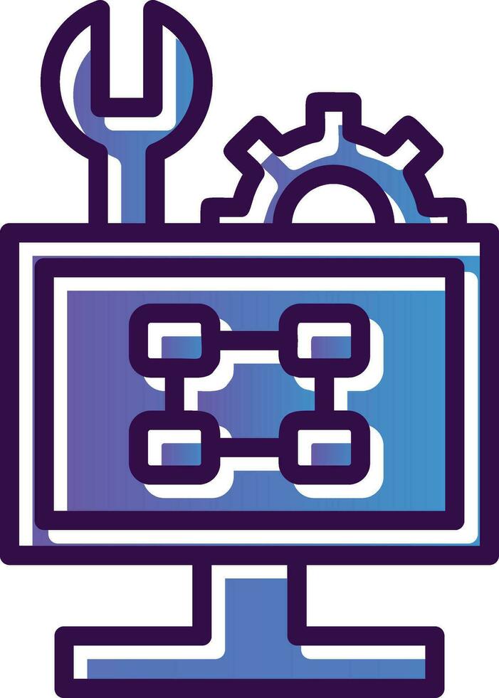 Troubleshooting Flowchart Vector Icon Design