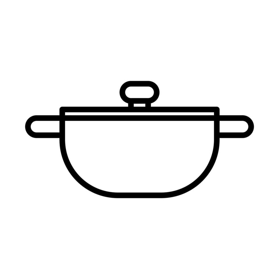 dutch oven icon in line style vector