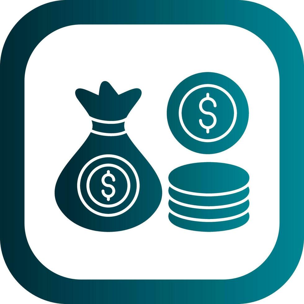 Money bag Vector Icon Design