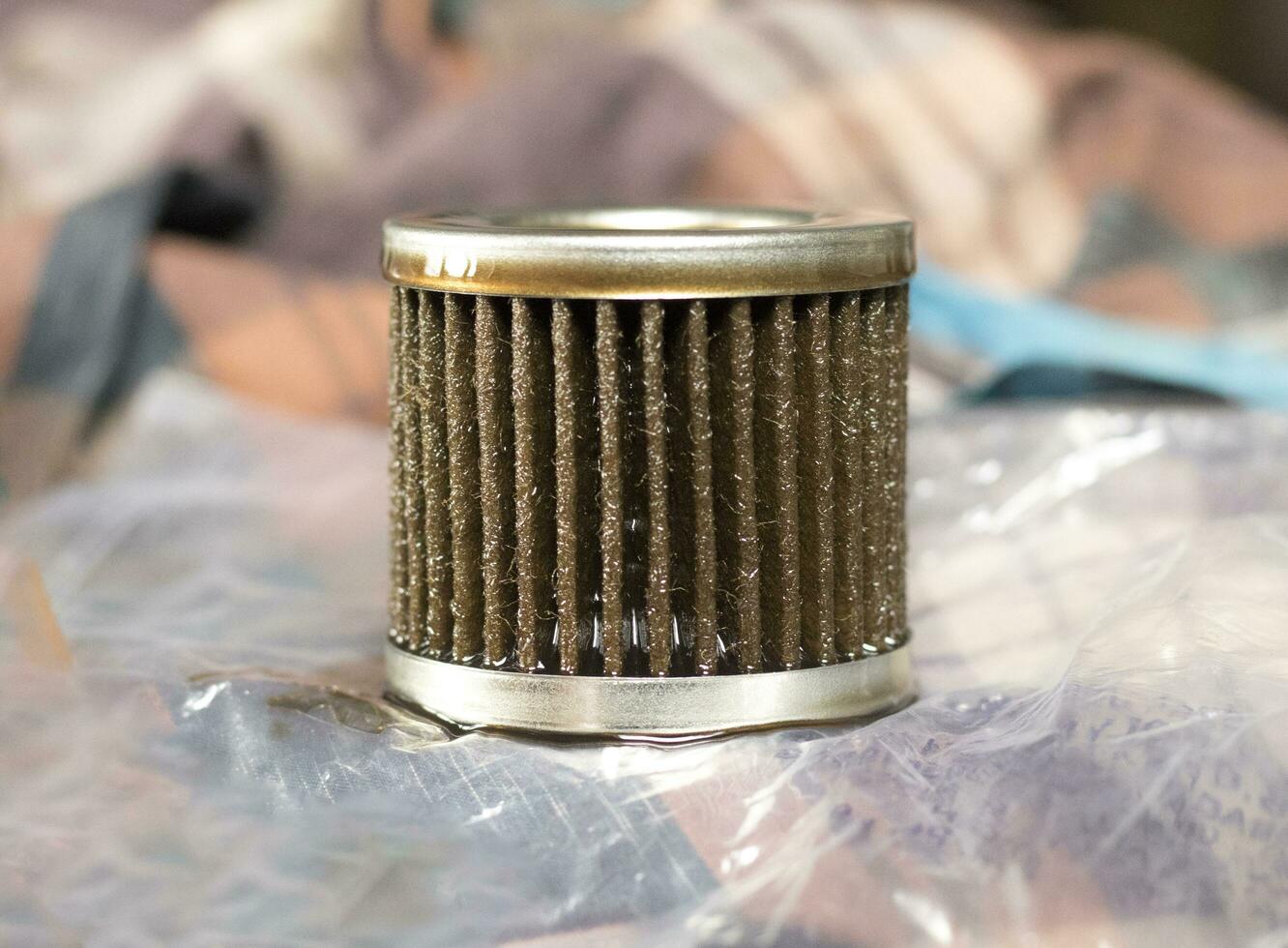 Dirty uses oil filter, Motorcycle oil filter, Motorcycle engine accessories photo