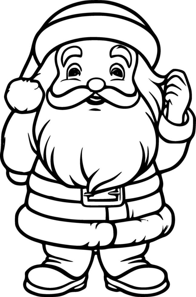 Christmas Santa Claus Coloring Book Illustration vector