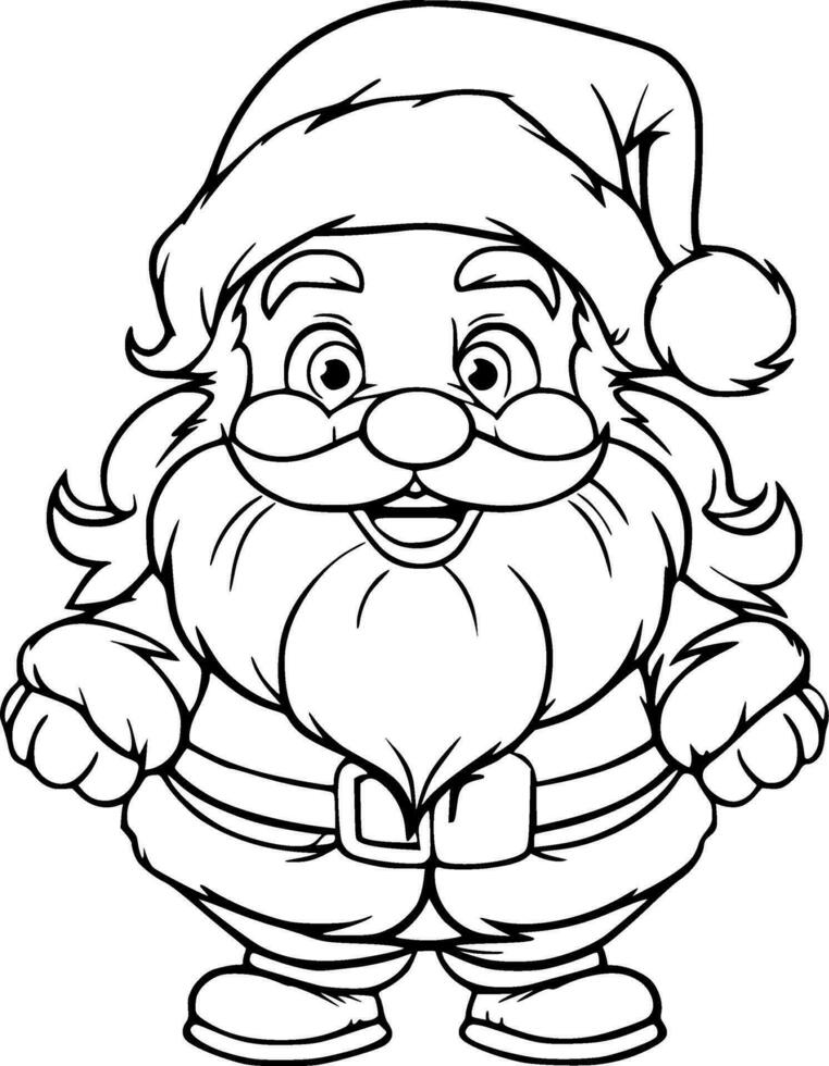 Christmas Santa Claus Coloring Book Illustration vector