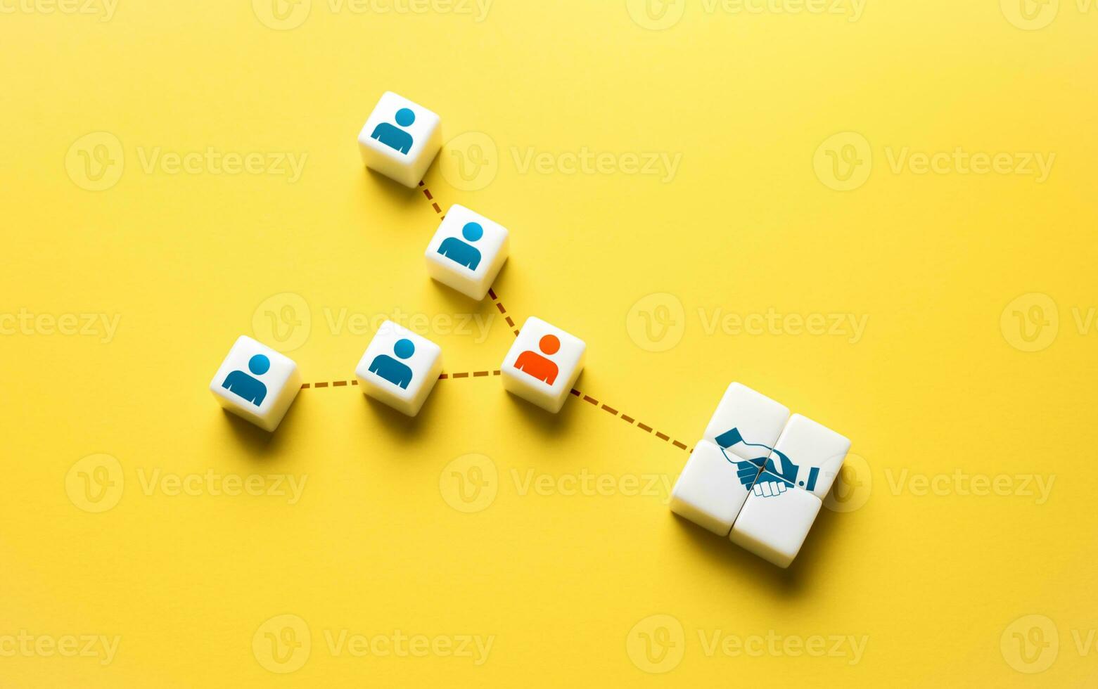 The mediator helps close the deal. Reaching an agreement. Set dialogue of opponents. Sign the contract. Come to a consensus. Cooperation instead of competition. Mediation between sides. photo