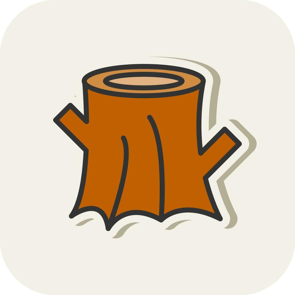 Tree stump Vector Icon Design