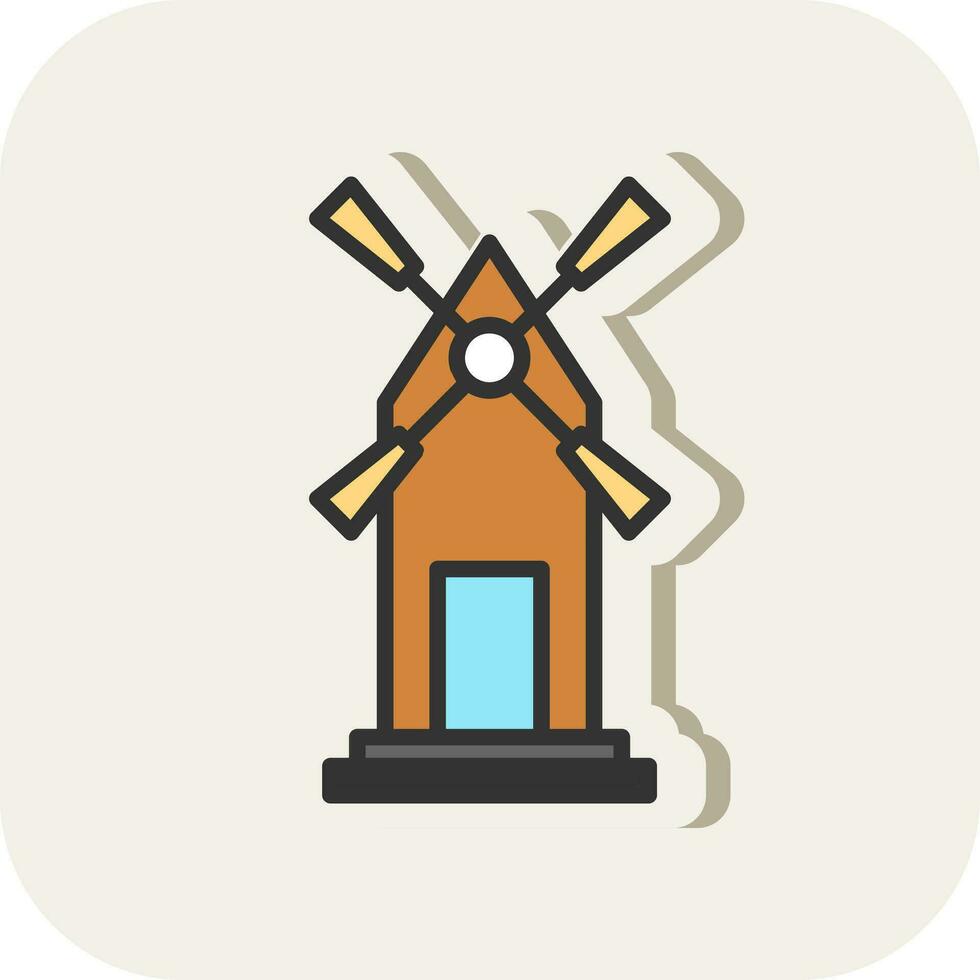 Windmill Vector Icon Design