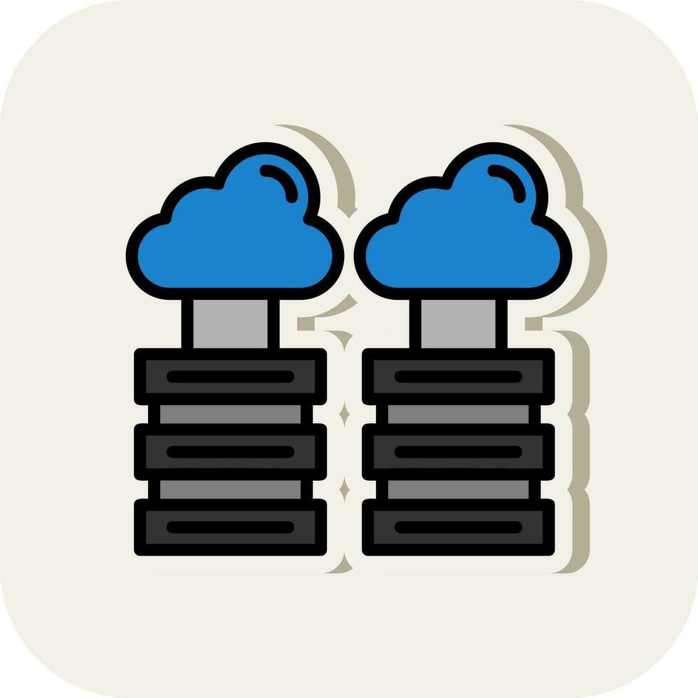 Cloud Storage Vector Icon Design