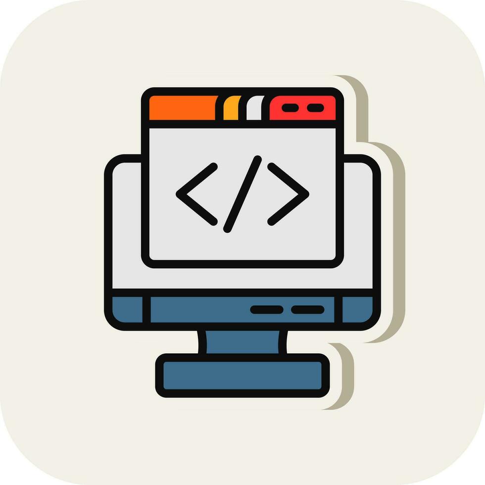 Coding Vector Icon Design