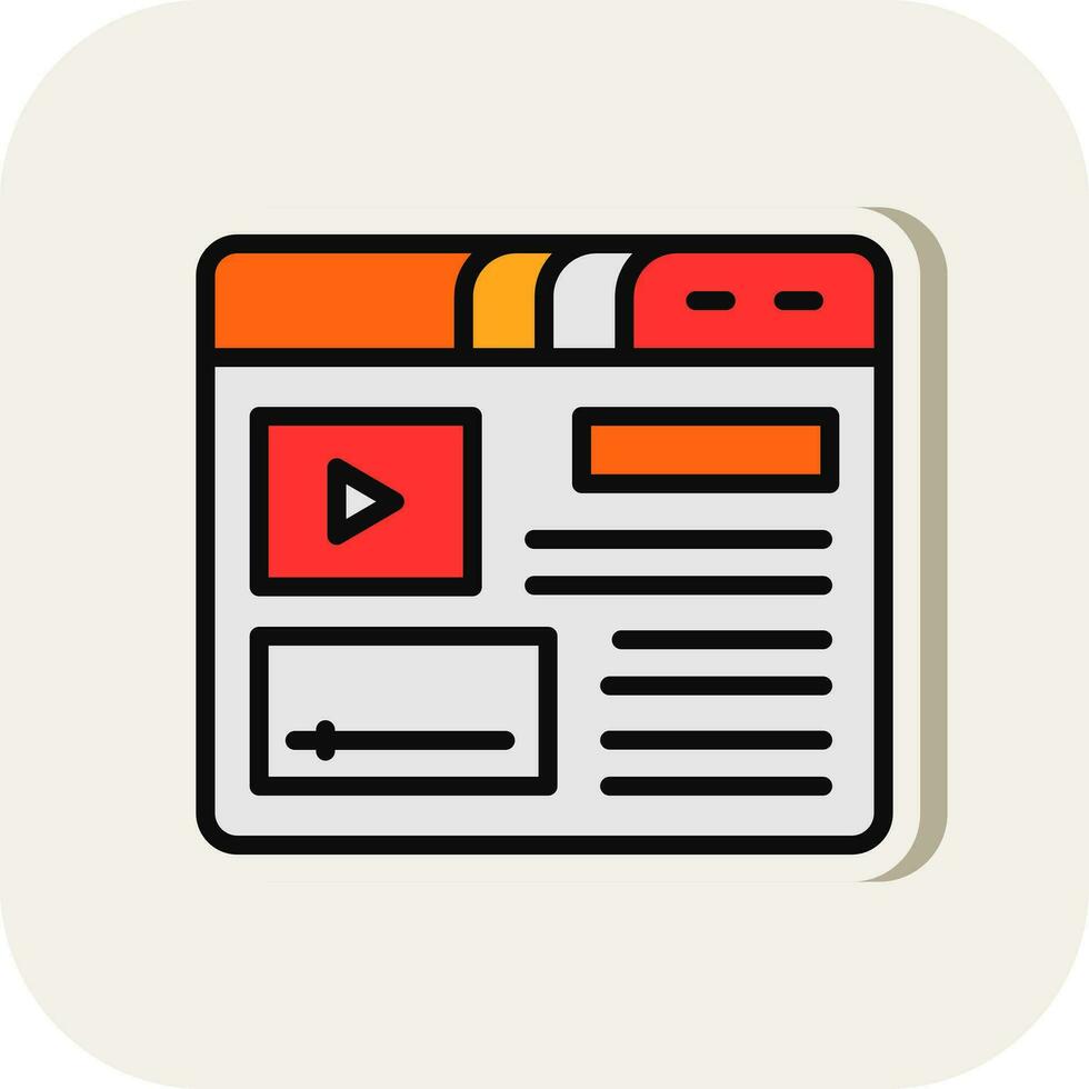 Video Content Vector Icon Design