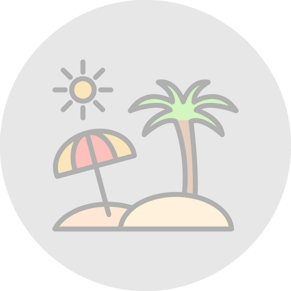 diseño de icono de vector de playa