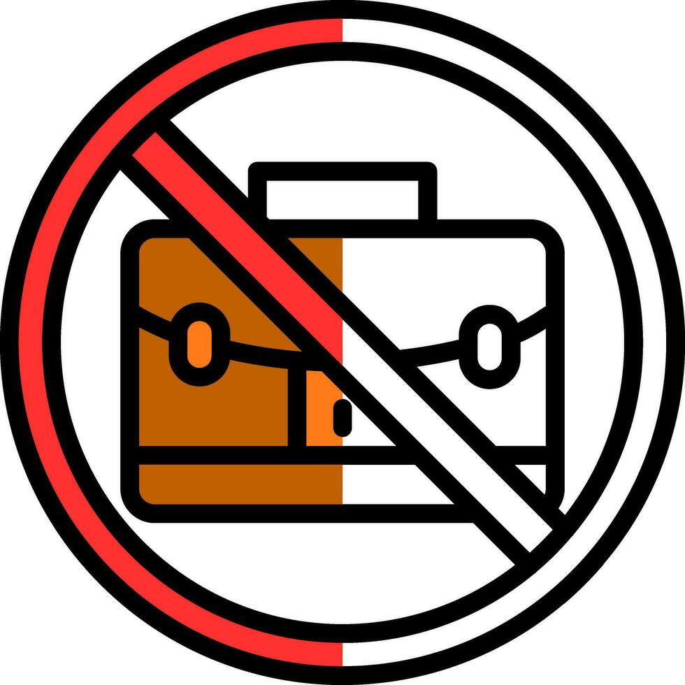 No bag Vector Icon Design