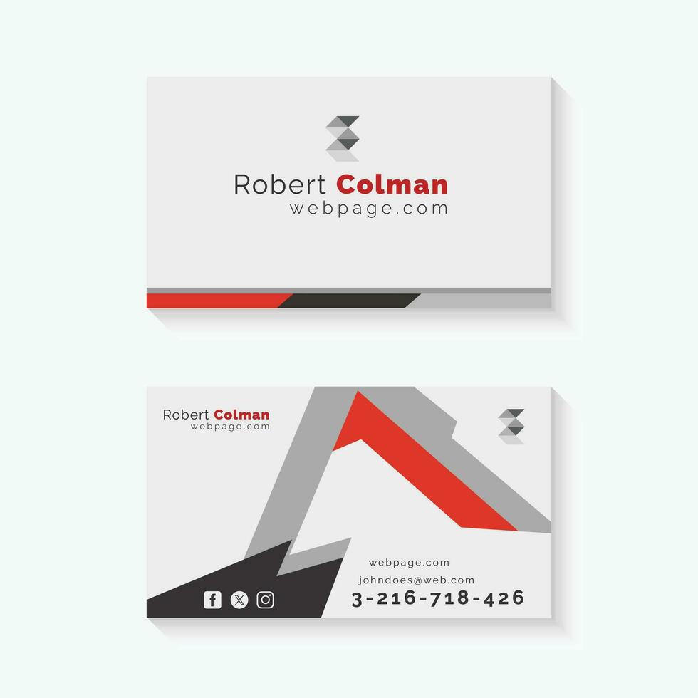 Vector EPS Professional Corporate Business Card Design Template.