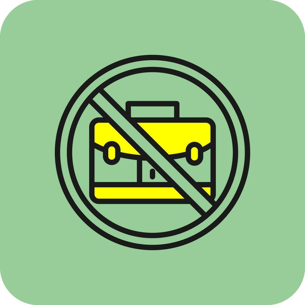 No bag Vector Icon Design