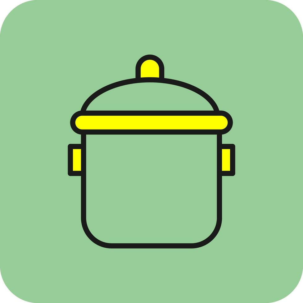 Cooking pot Vector Icon Design