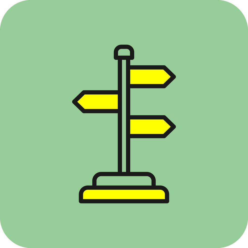 Signpost Vector Icon Design