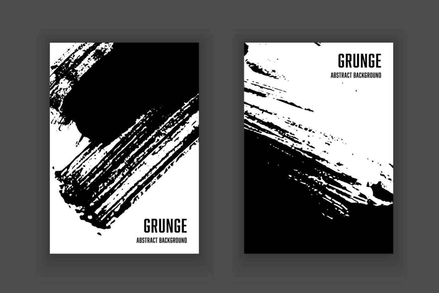 Vector black brush stroke flyer. Book cover with grunge style.