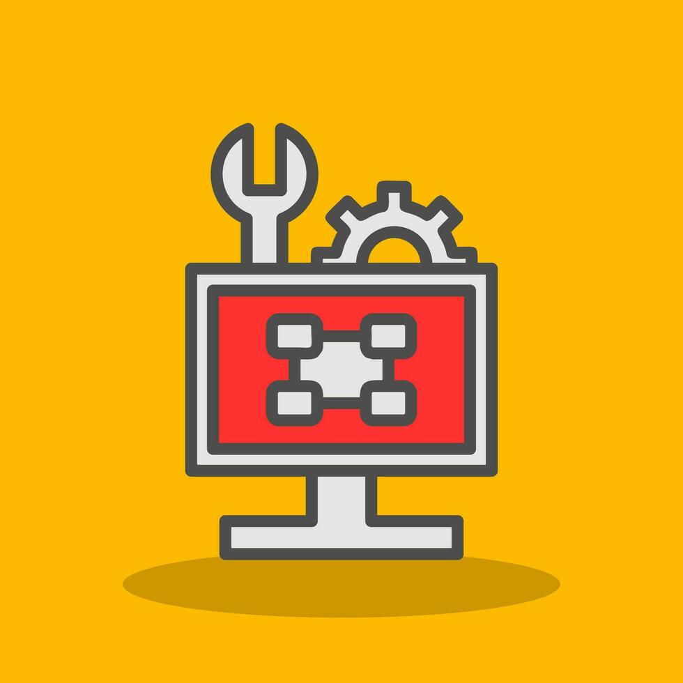 Troubleshooting Flowchart Vector Icon Design