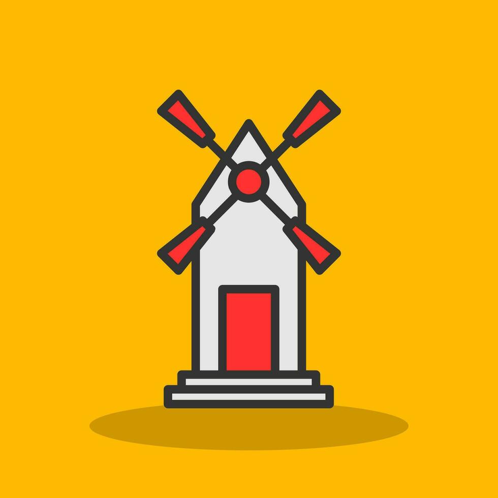 Windmill Vector Icon Design