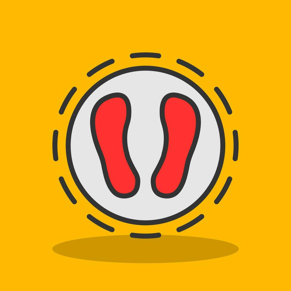 Shoe print Vector Icon Design