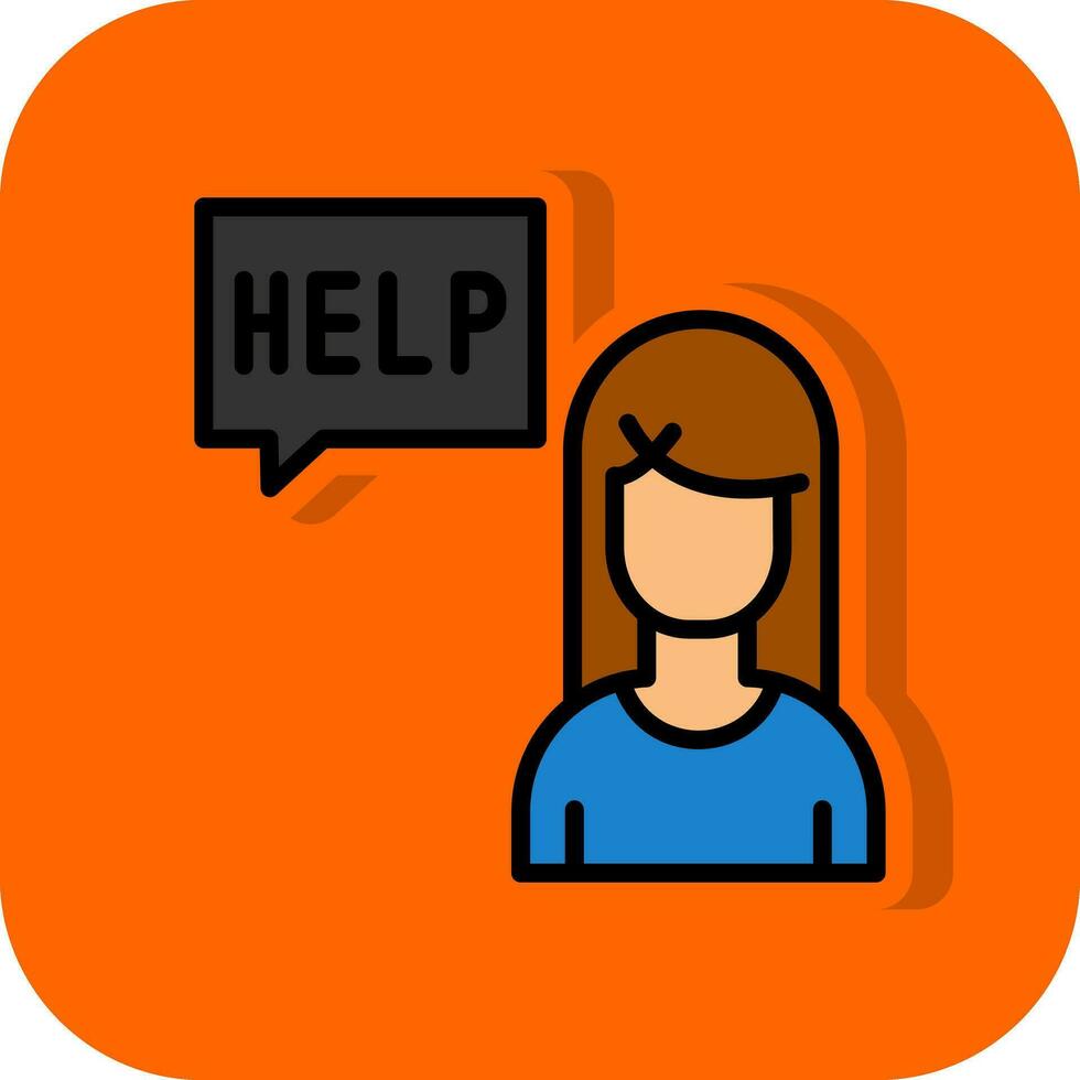 Ask for help Vector Icon Design