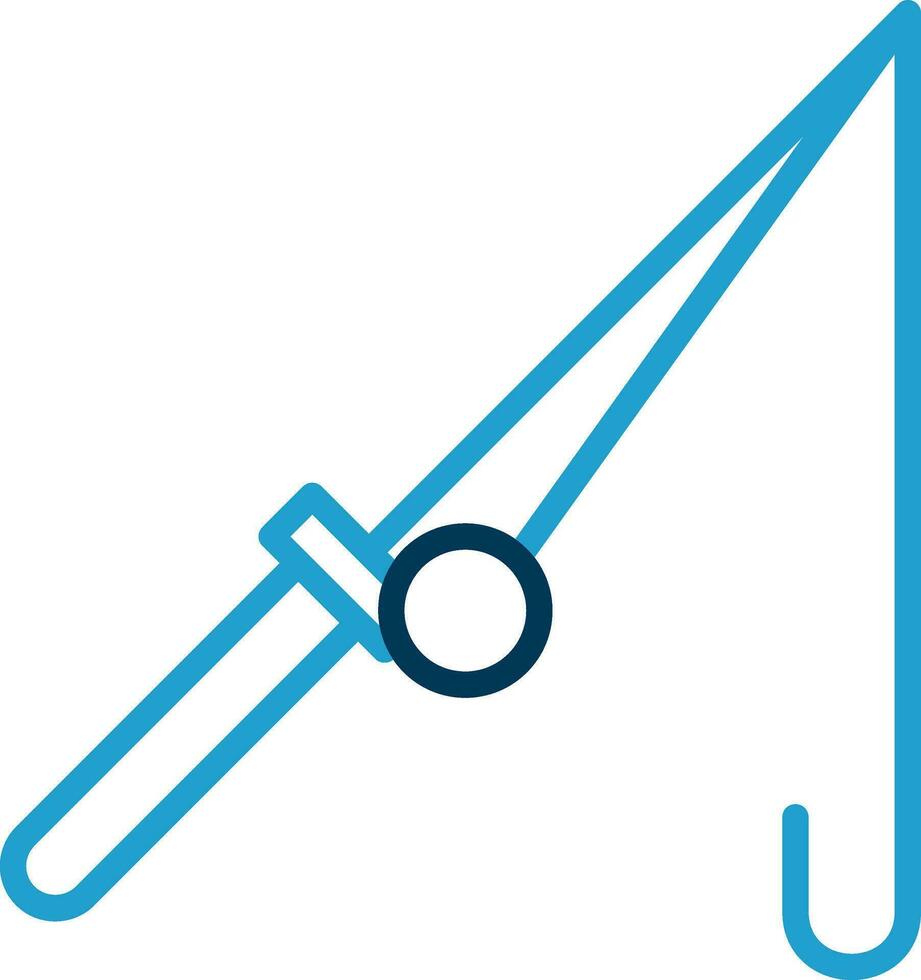 Fishing rod Vector Icon Design