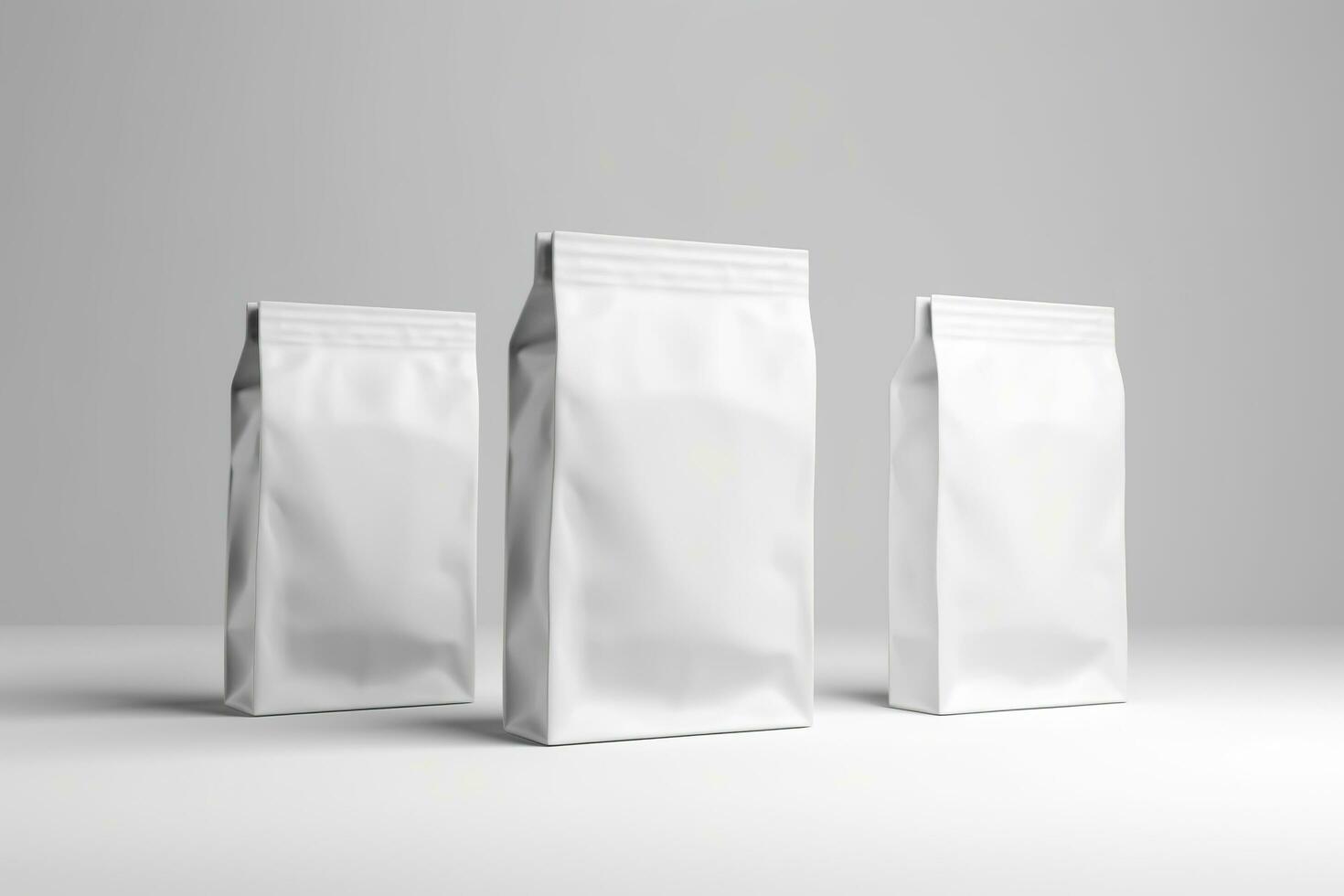 Blank Bag mockup design on white background. Generative AI photo