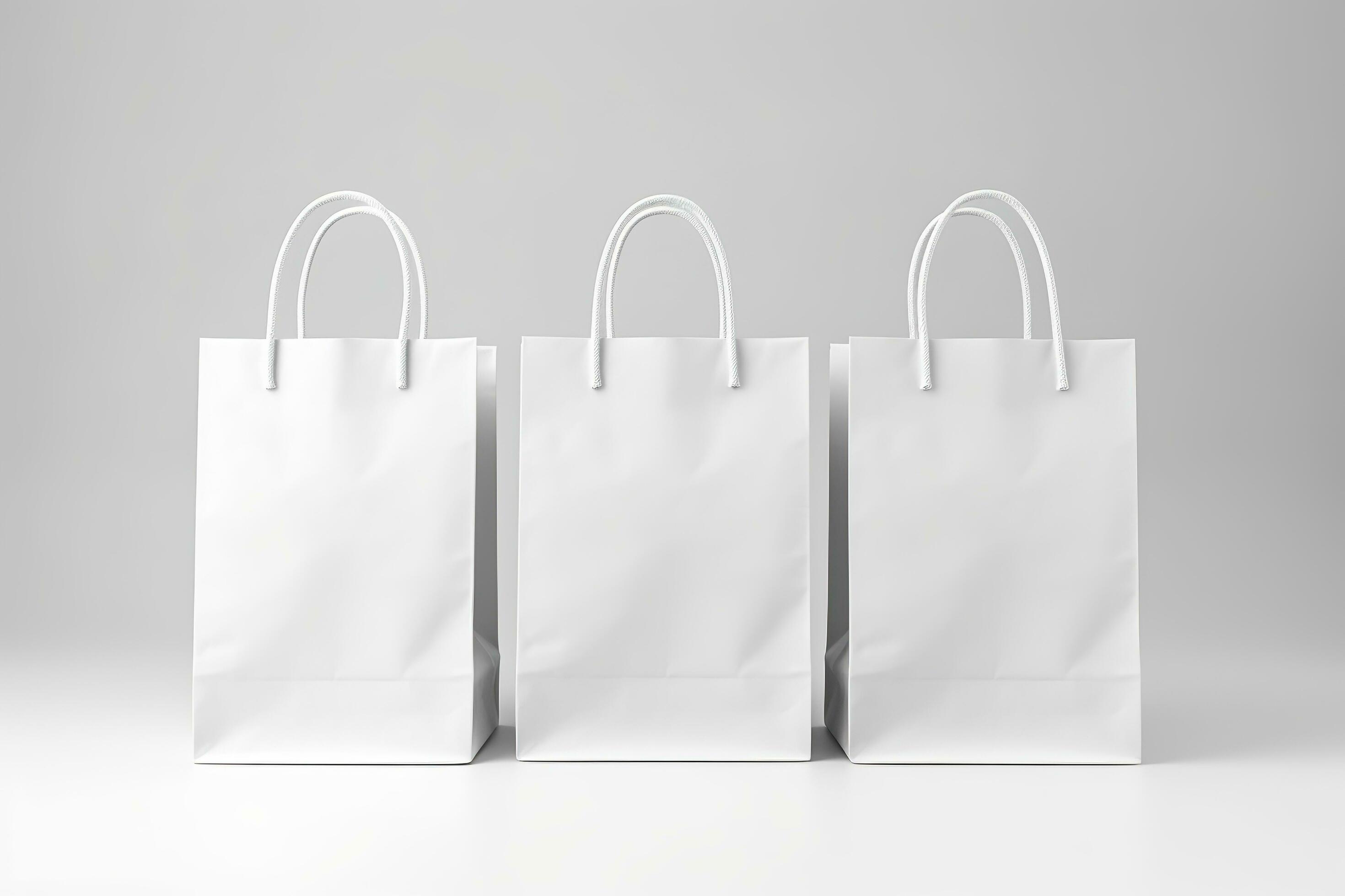 Shopping bag mockup design on white background. Generative AI 30222455 ...