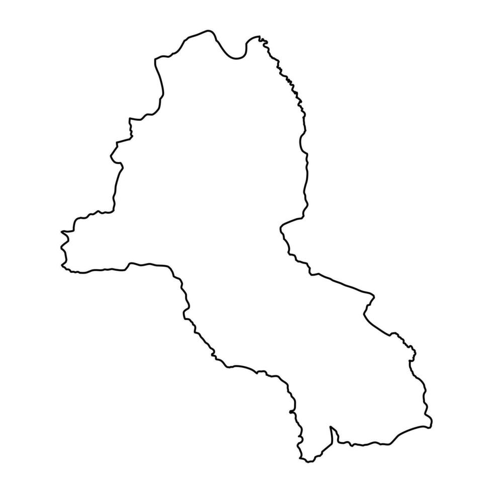 malanje provincia mapa, administrativo división de angola vector