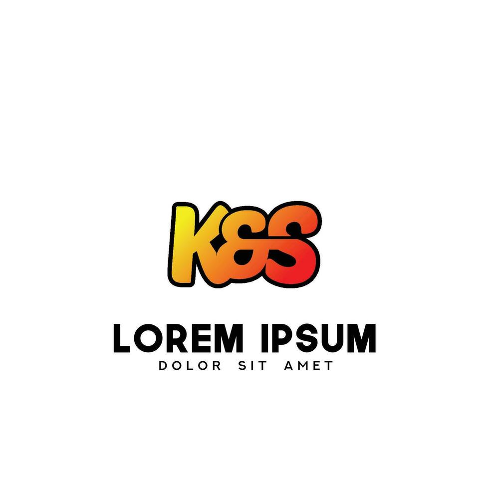 vector de diseño de logotipo inicial ks