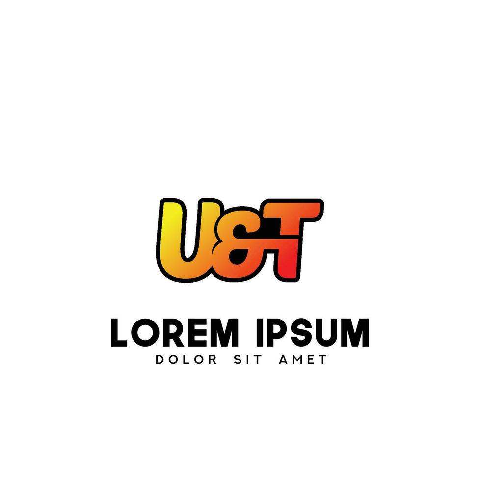 UT Initial Logo Design Vector