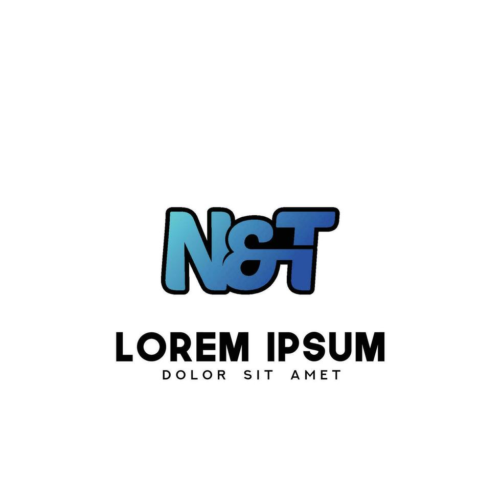 NT Initial Logo Design Vector