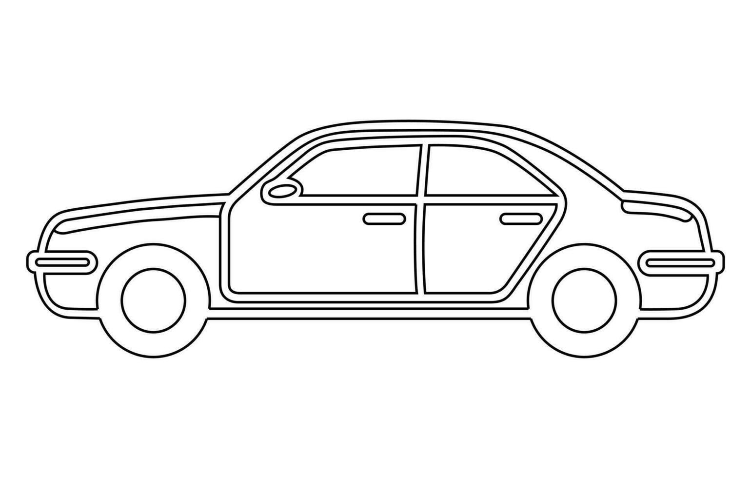 Vehicle Car Outline. Vehicle car Outline vector illustration.