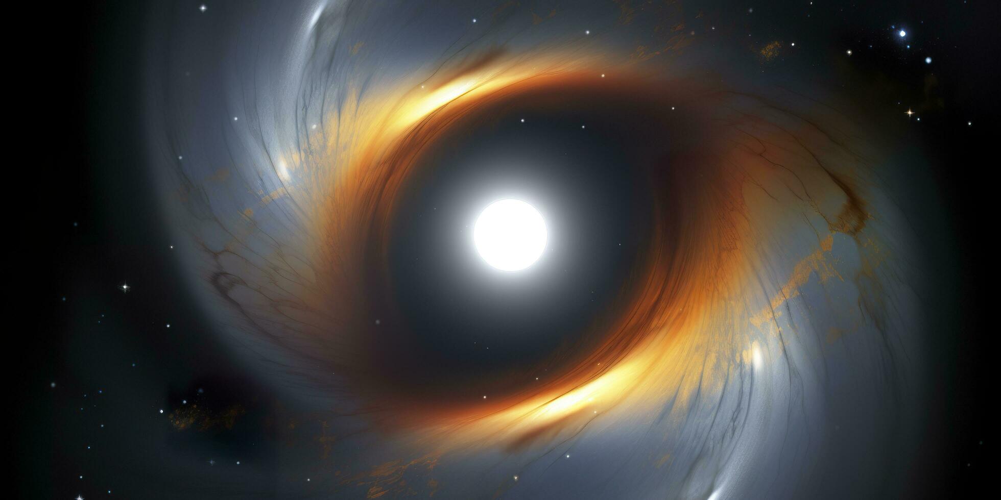 Black Holes. The Mysterious Objects of Outer Space. Abstract Space Wallpaper. AI Generative photo