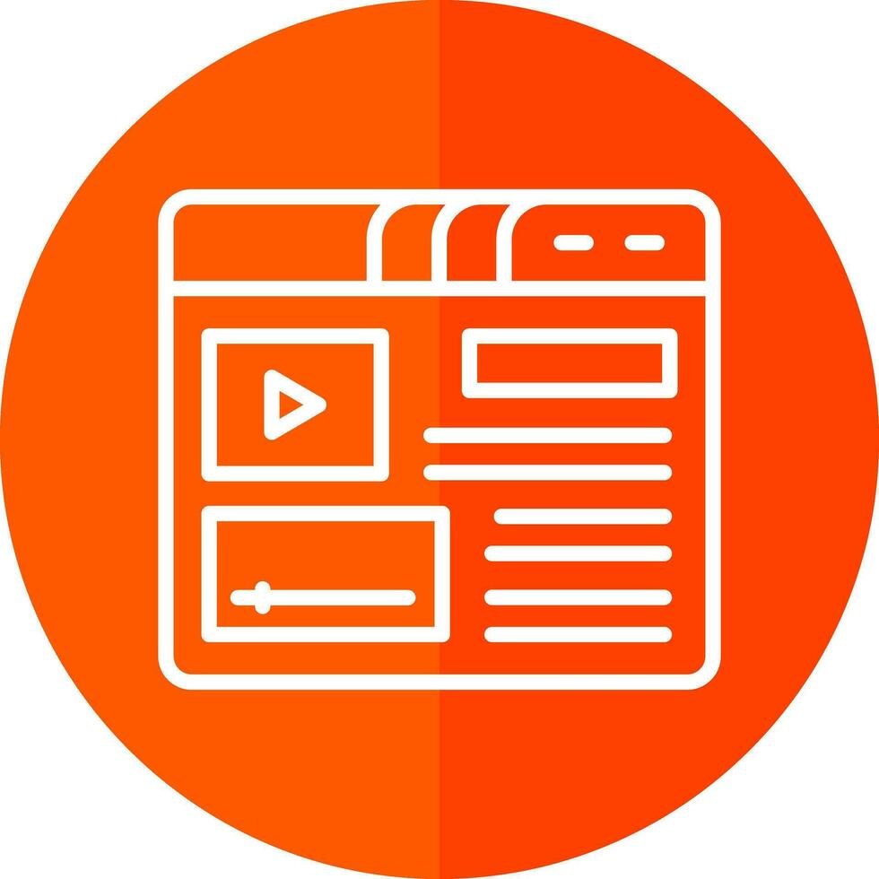 Video Content Vector Icon Design