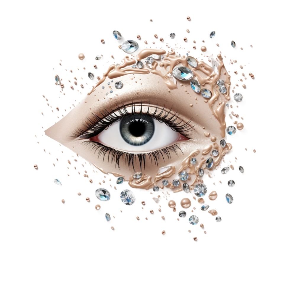 Eye Aesthetic Blue Stars Glitter Eye ai generative 30224252 PNG