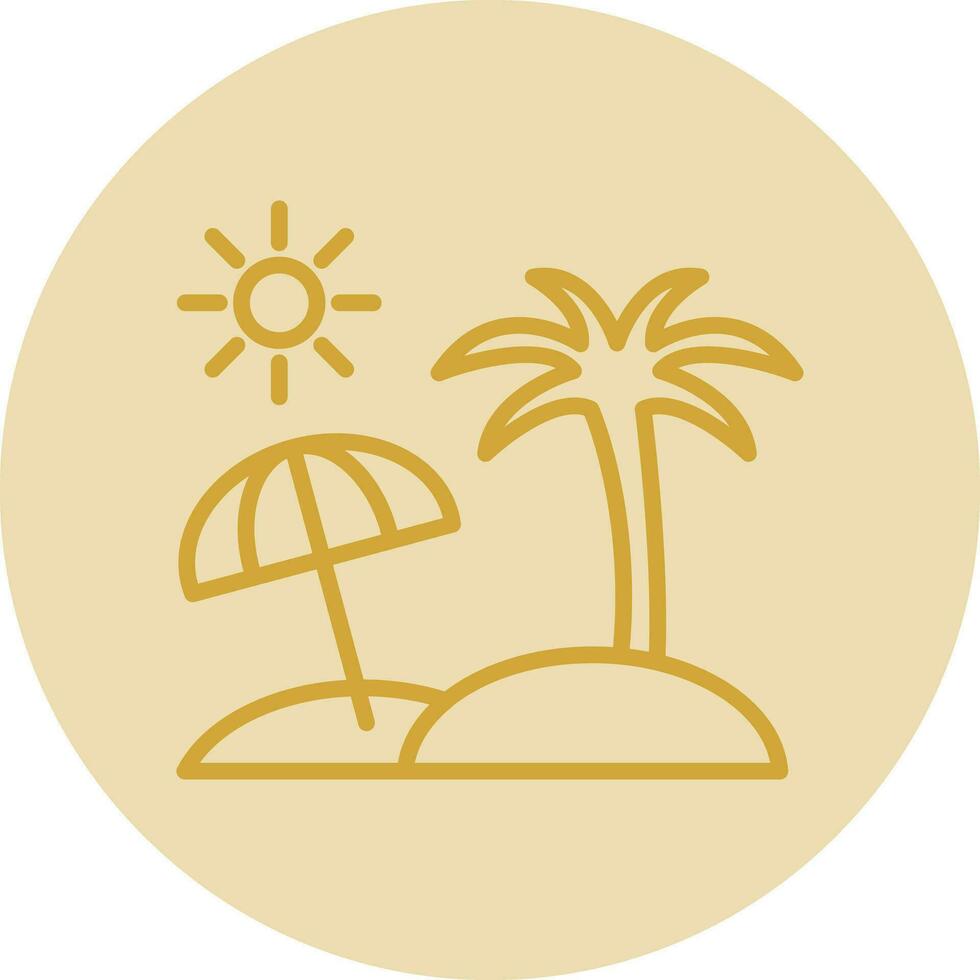 diseño de icono de vector de playa