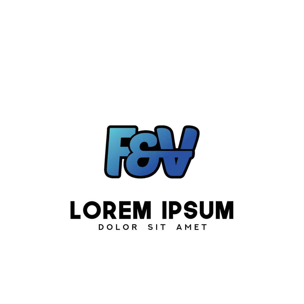 FV Initial Logo Design Vector